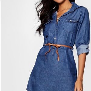 Denim Button Front Dress